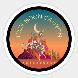 High moon canyon Sticker